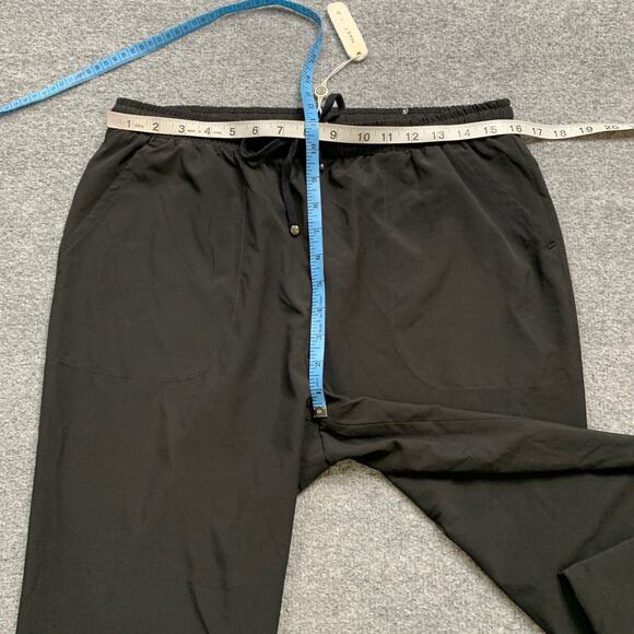 Max Studio Pants Womens XL Extra Large Black Elastic Waist Drawstring Mid Rise - Picture 7 of 12